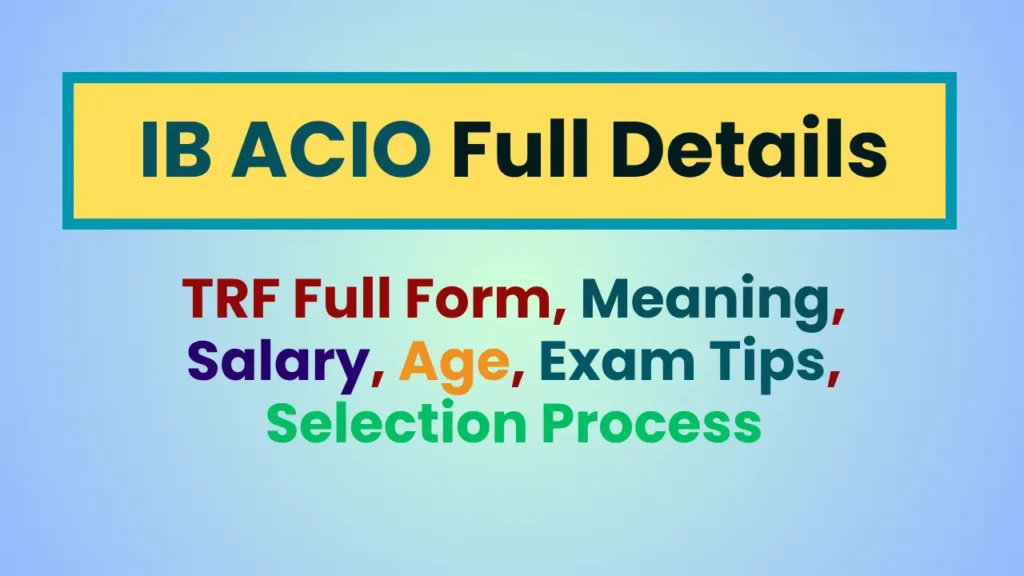 IB ACIO Full details